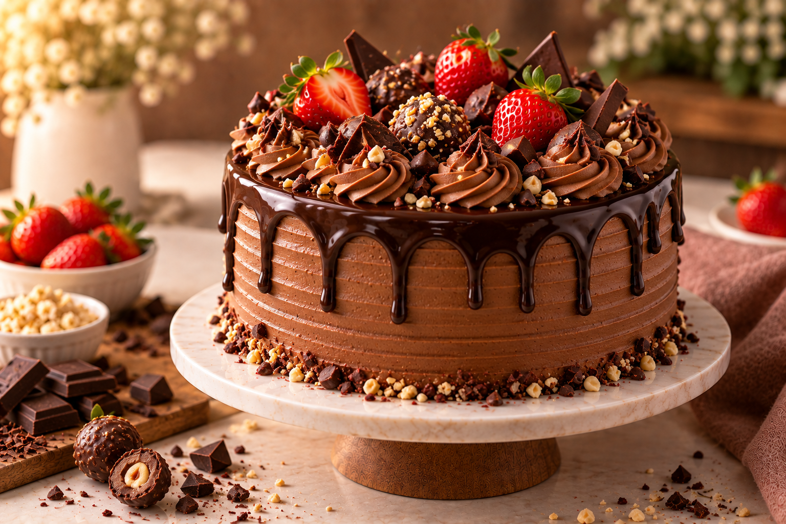 Chocolate cake creation