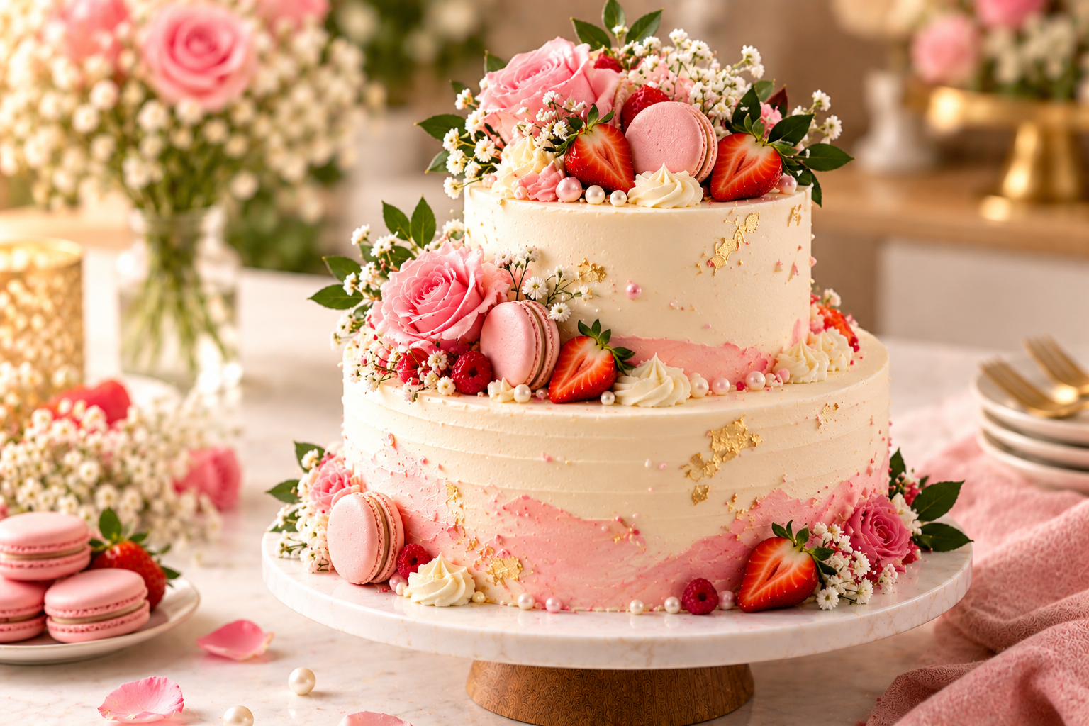 Elegant cake creation